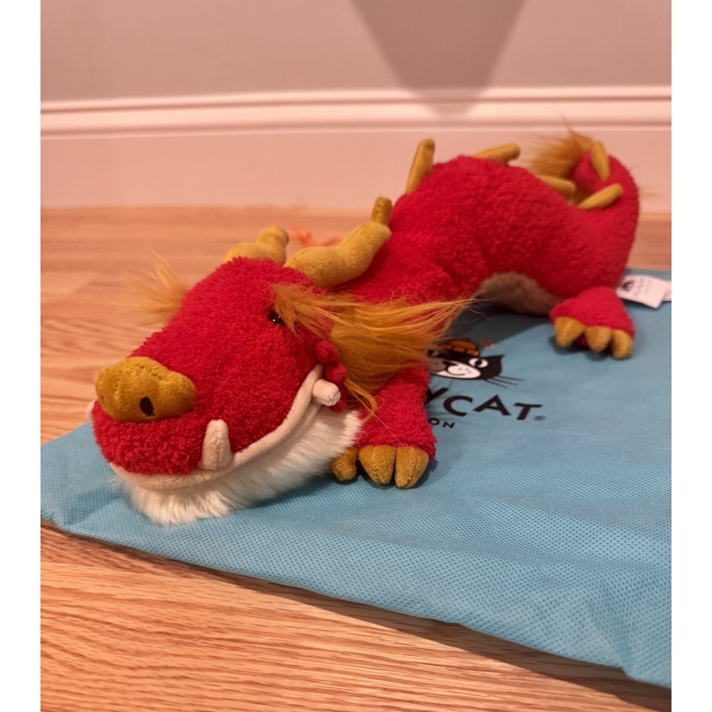 Jellycat Festival Dragon NWT Stuffed Animal Red Festival Plush Retired